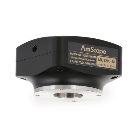 AMSCOPE 32MP USB 3.0 Back-illuminated Color CMOS C-Mount Microscope Camera MU3203-BI